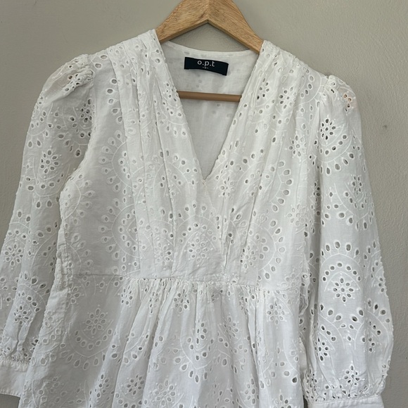OPT white eyelet minidress small - Picture 2 of 8